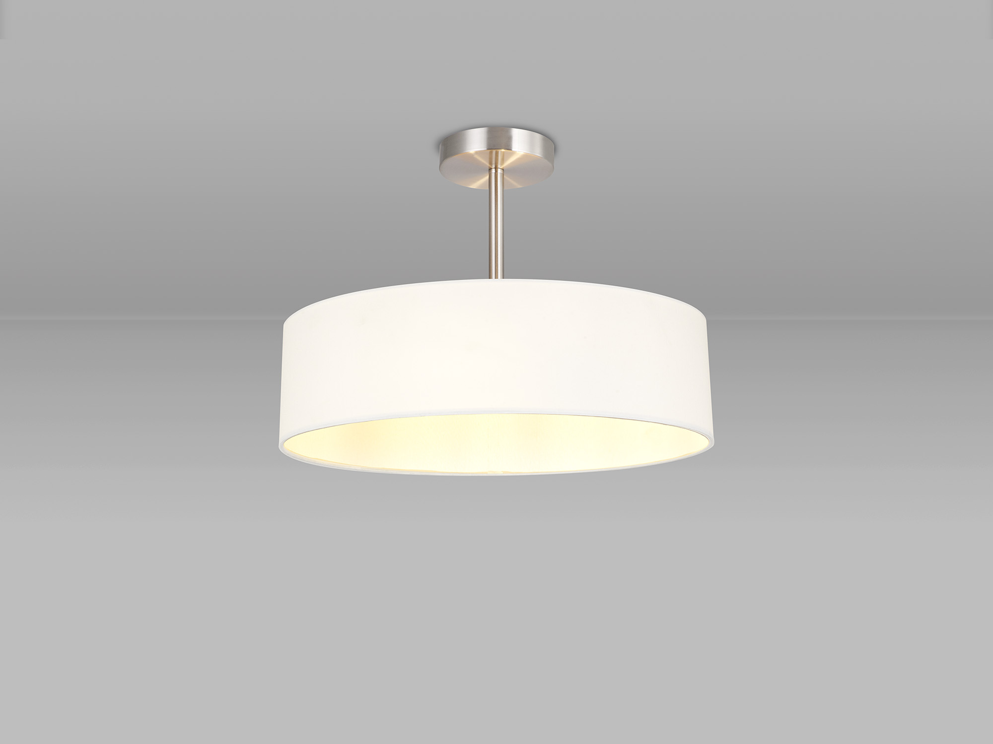 Baymont SN WH Ceiling Lights Deco Semi Flush Fittings